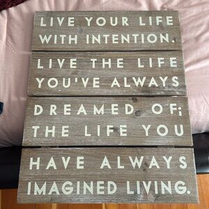 Live your life decor sign!